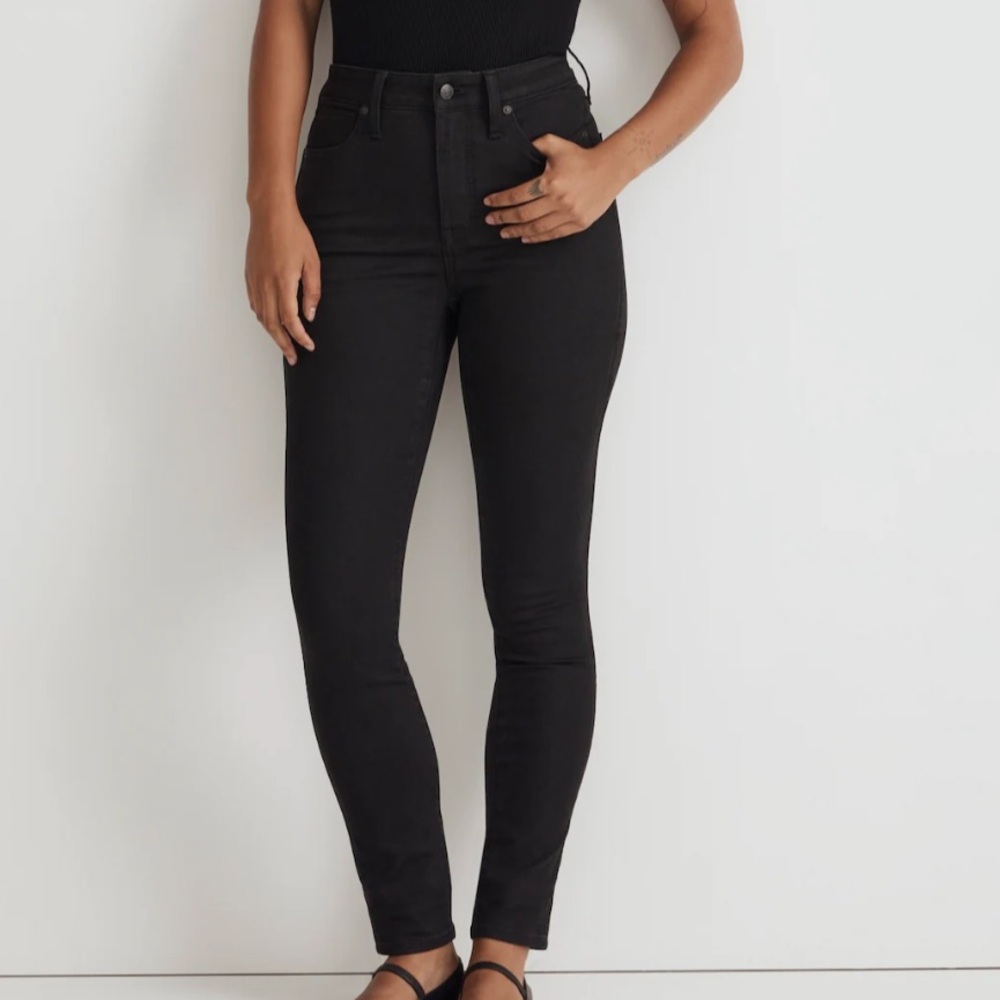 New Madewell Black Curvy Skinny High Rise Jeans Size 23
